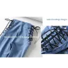 Sexy slim jeans - high waist - with zipper / side tiesPants