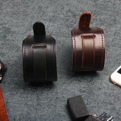 Genuine leather wide bracelet - adjustable buckleBracelets