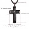 Cross with prayers - necklace - stainless steelNecklaces