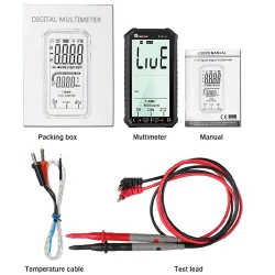 Smart digital multimeter - automatic / manual measure - LCD - resistance diode - temperature / frequency testMultimeters
