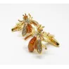 Golden wasps - crystal cufflinksCufflinks