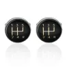 Car black gearbox - round cufflinksCufflinks