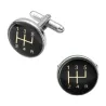 Car black gearbox - round cufflinksCufflinks