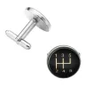 Car black gearbox - round cufflinksCufflinks