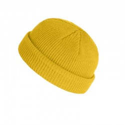 Knitted warm hat - short - ribbed - unisexHats & Caps