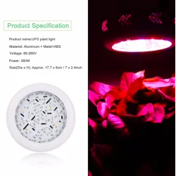 360W UFO 36 LED grow light - full spectrum - double chips - hydroponicGrow Lights