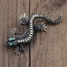 Vintage brooch with crystal lizardBrooches