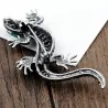 Vintage brooch with crystal lizardBrooches