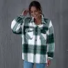 Casual green plaid shirt - long sleeve - button upBlouses & shirts