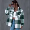 Casual green plaid shirt - long sleeve - button upBlouses & shirts
