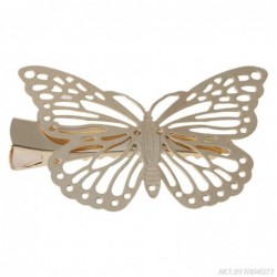 Hair clip with golden butterfly