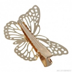 Hair clip with golden butterfly
