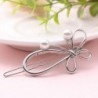 Bow-knot butterfly - metal hair clip - with pearls