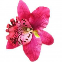 Fashionable hair clip - handmade - flower orchid