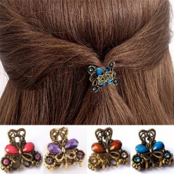 Crab / butterfly shaped retro hair clip - with crystalsHair clips