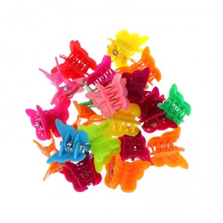 Mini colourful butterflies - hair clips