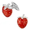 Red strawberries - metal cufflinksCufflinks