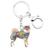 Shiba inu - enamel dog - metal keychainKeyrings