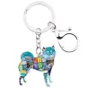 Shiba inu - enamel dog - metal keychainKeyrings