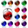 12 zodiac signs - glass round keychainKeyrings
