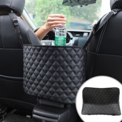 Leather storage bag - back car seat organiser