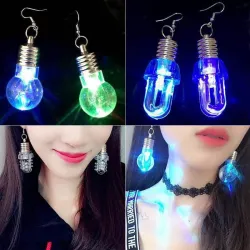 Bulb shaped earrings - with LED lightEarrings