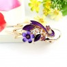 Luxurious crystal hair clip - butterflies / flowersHair clips
