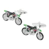 Fashionable cufflinks with green motorcycleCufflinks