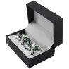 Fashionable cufflinks with green motorcycleCufflinks