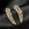 Crystal feathers - elegant stud earringsEarrings