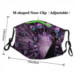 Protective face / mouth mask - reusable - waterproof - purple peacock printMouth masks