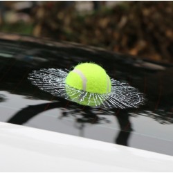 Tennis ball - cracked window - car stickerStickers