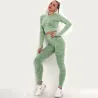 Camouflage fitness set - seamless - long sleeve shirt / leggingsFitness