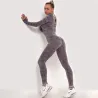 Camouflage fitness set - seamless - long sleeve shirt / leggingsFitness