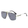 Vintage square sunglasses - rimless - UV400 - unisexSunglasses
