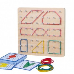 Creative graphics - rubber ties / nails - wooden puzzle board - educational toyEducational