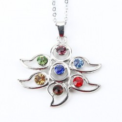 Reiki 7 crystal beads - Chakra - pendant for necklace - Yoga / meditation / angel shapeNecklaces