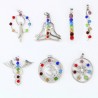 Reiki 7 crystal beads - Chakra - pendant for necklace - Yoga / meditation / angel shapeNecklaces