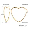 Elegant gold earrings - heart / hoops shapedEarrings