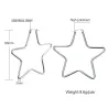 Large star hoop silver earringsEarrings