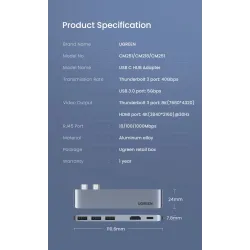UGREEN - USB C HUB dual type-C to multi USB 3.0 4K HDMI - adapter Thunderbolt 3 - for MacBook Pro AirHubs