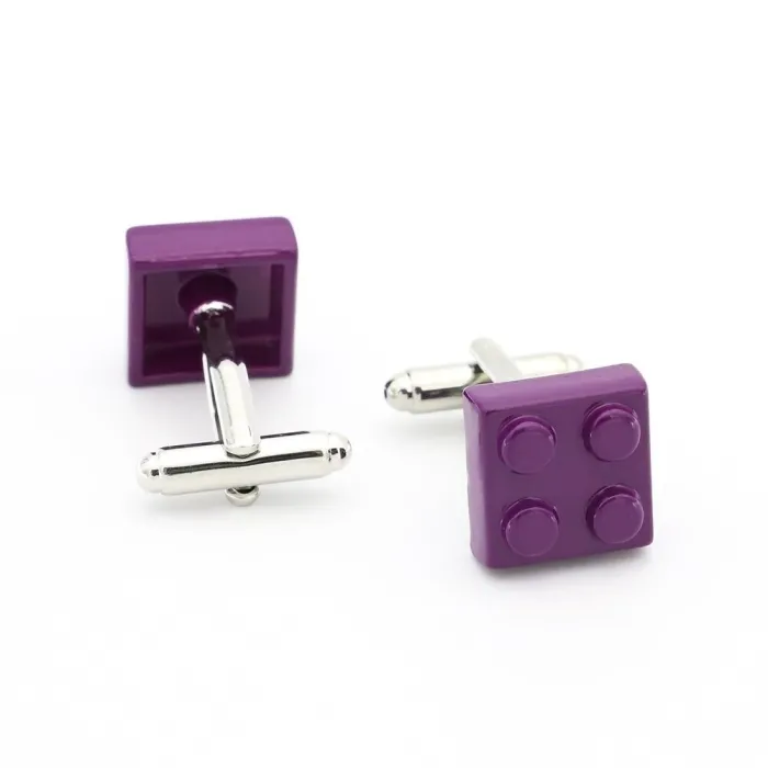 Classic cufflinks - multicolor bricks designCufflinks