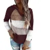 Multicolor hooded sweater - stitching patternHoodies & Jumpers