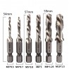 HSS drill bits - screw metric thread - hex shank - 1/4 inch - M3 / M10 - 6 piecesBits & drills