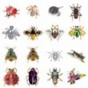 Crystal brooch with small insects - bee / ladybird / ants / bird / snailBrooches
