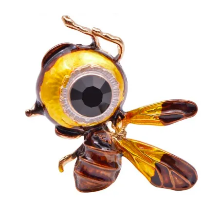 Big-Eye - bee - rhinestone broochBrooches