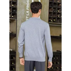 Men's POLO pullover - t-shirt with buttons - cashmereHoodies & Sweatshirt
