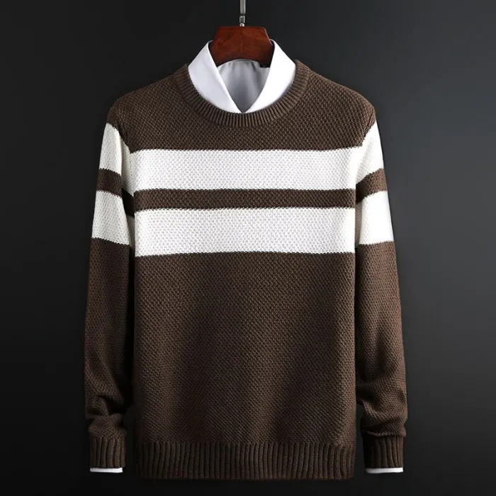 Classic knitted sweater with stripes - cashmere / cottonHoodies & Sweatshirt