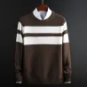 Classic knitted sweater with stripes - cashmere / cottonHoodies & Sweatshirt