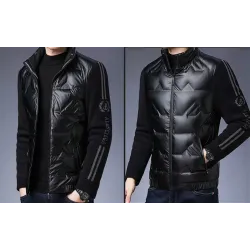 Fashionable short jacket - shiny down winter windbreakerJackets